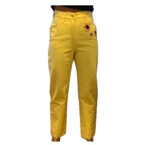 VINTAGE ESCADA YELLOW JEANS SIZE 34